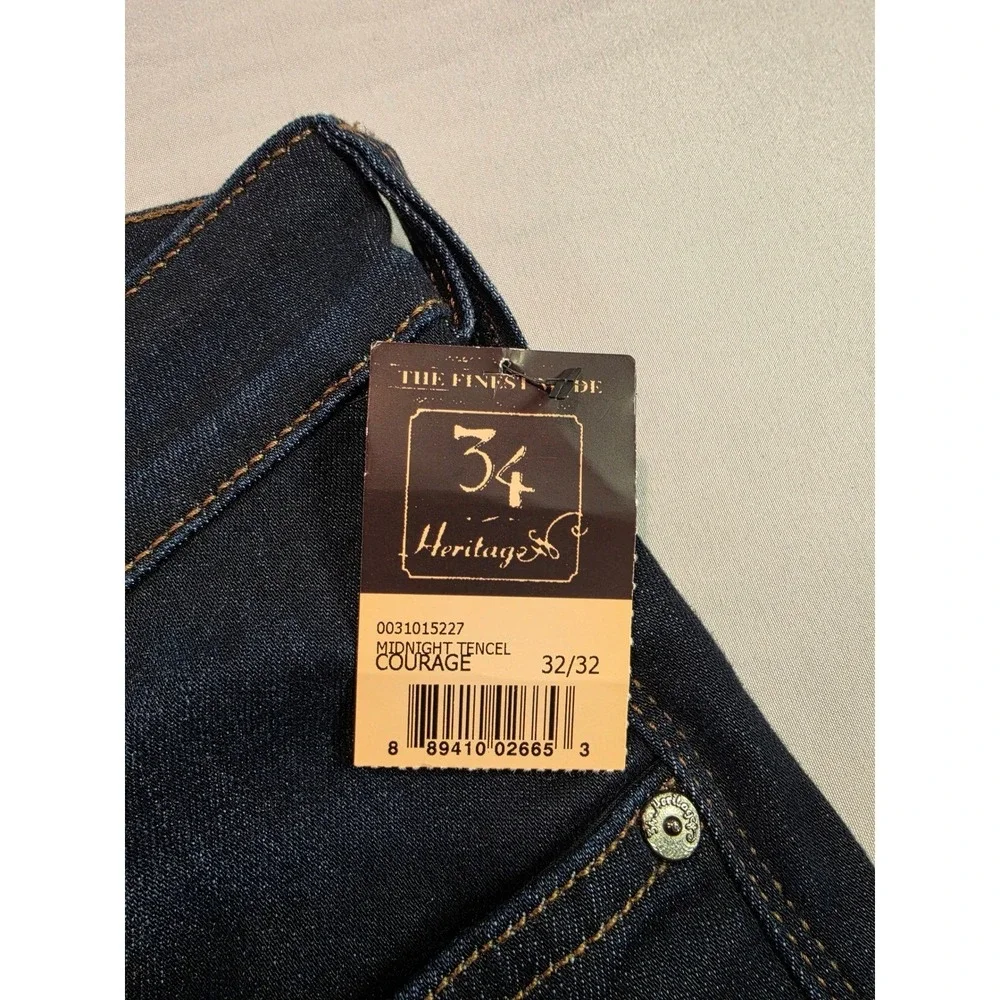 34 Heritage Courage Straight Leg Jeans Mens 32x32 Midnight Tencel 0031015227